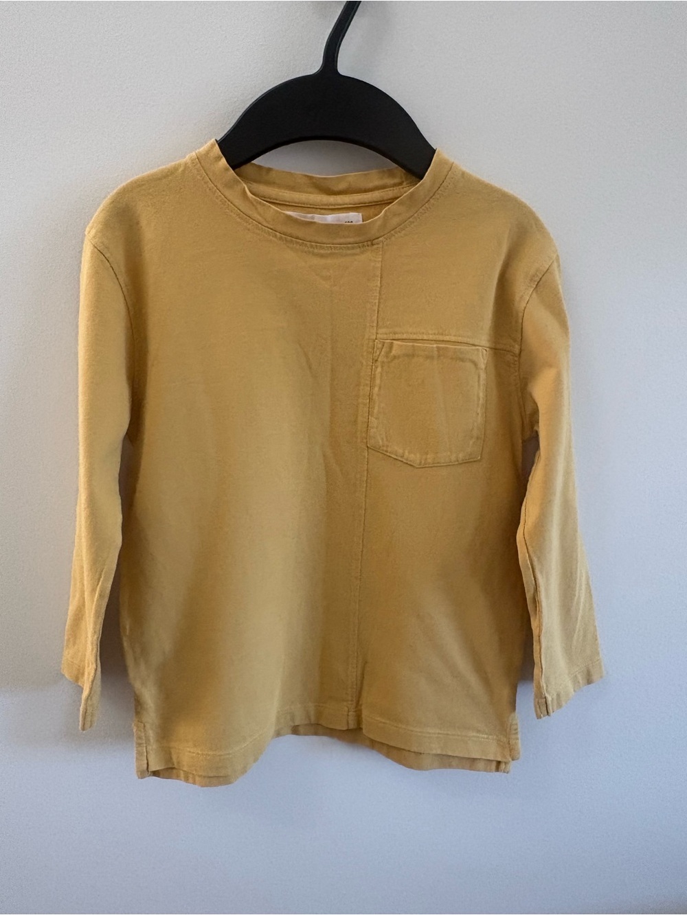 Zara Kids Long-Sleeve Pocket Tee - Mustard